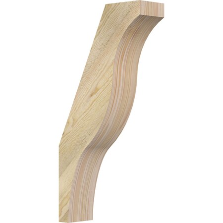 Ekena Millwork 4"W x 12"D x 24"H Funston Rough Sawn Knee Brace, Douglas Fir BRC04X12X24FST00RDF